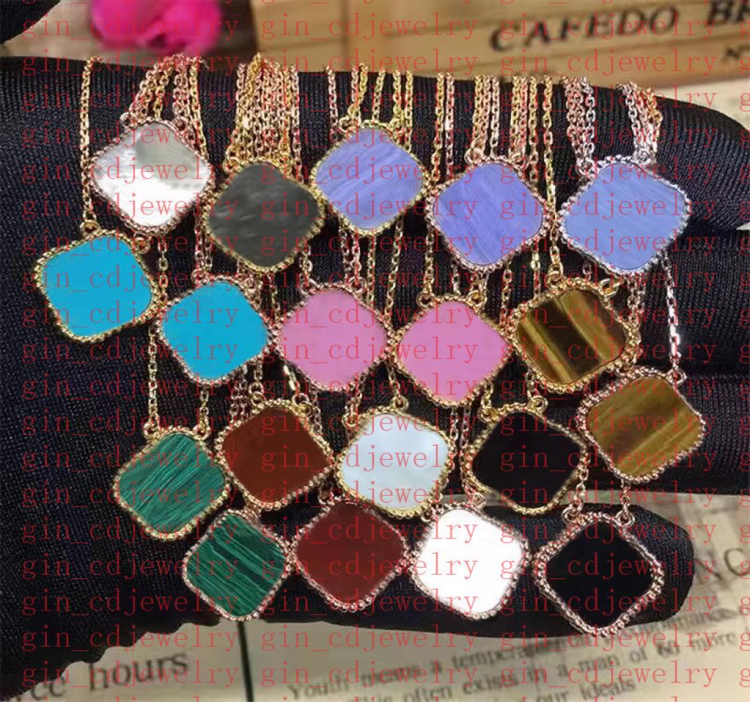 

Designer Classic Lucky Clover Necklace Pendant Stainless Steel 18K Rose Gold Plated Ladies and Girls Valentine039s Day Mother5121158