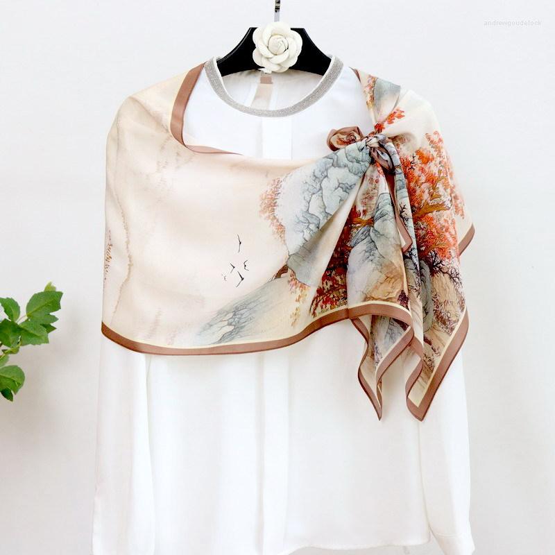 

Scarves Natural Silk Mulberry Scarf Women Fashion Scarfs Female Bandana Shawl Sjaals Wrap Pashmina Stole Bufandas Hijab