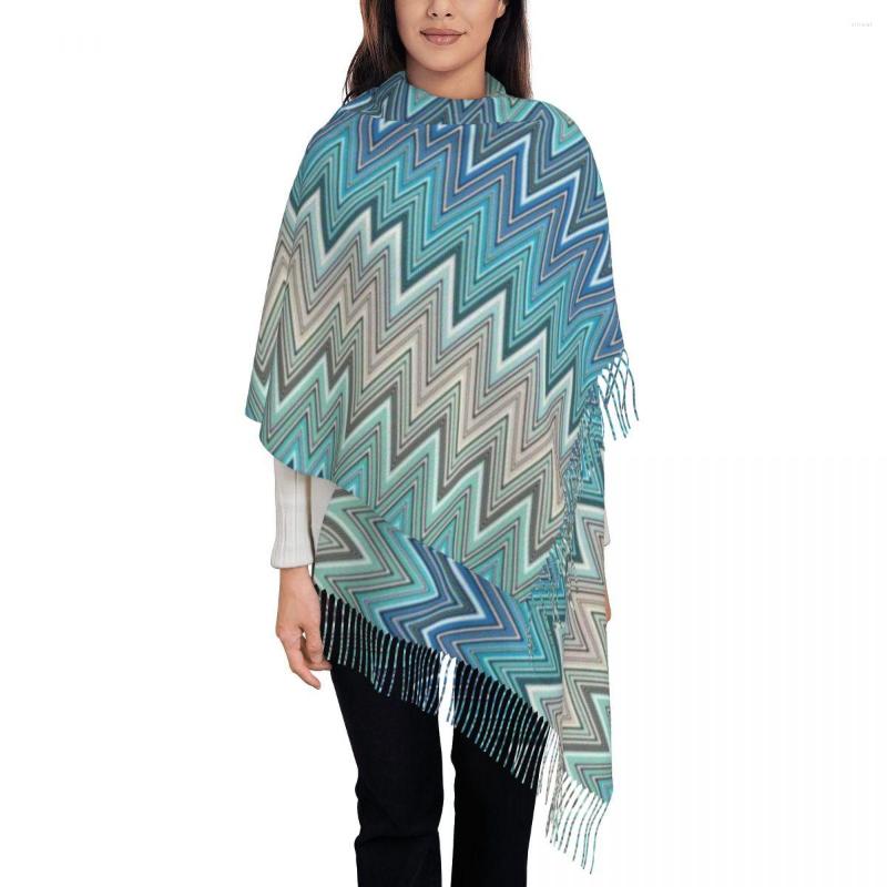 

Scarves Camouflage Home Scarf Women Men Luxury Winter Shawl Wraps Zigzag Modern Tassel