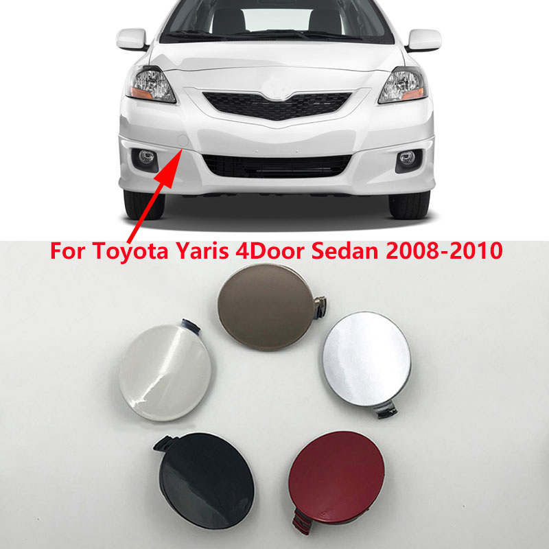 

For Toyota Yaris 4Door Sedan 2008 2009 2010 Car Front Bumper Towing Hook Eye Cover Trailer Cap Lid