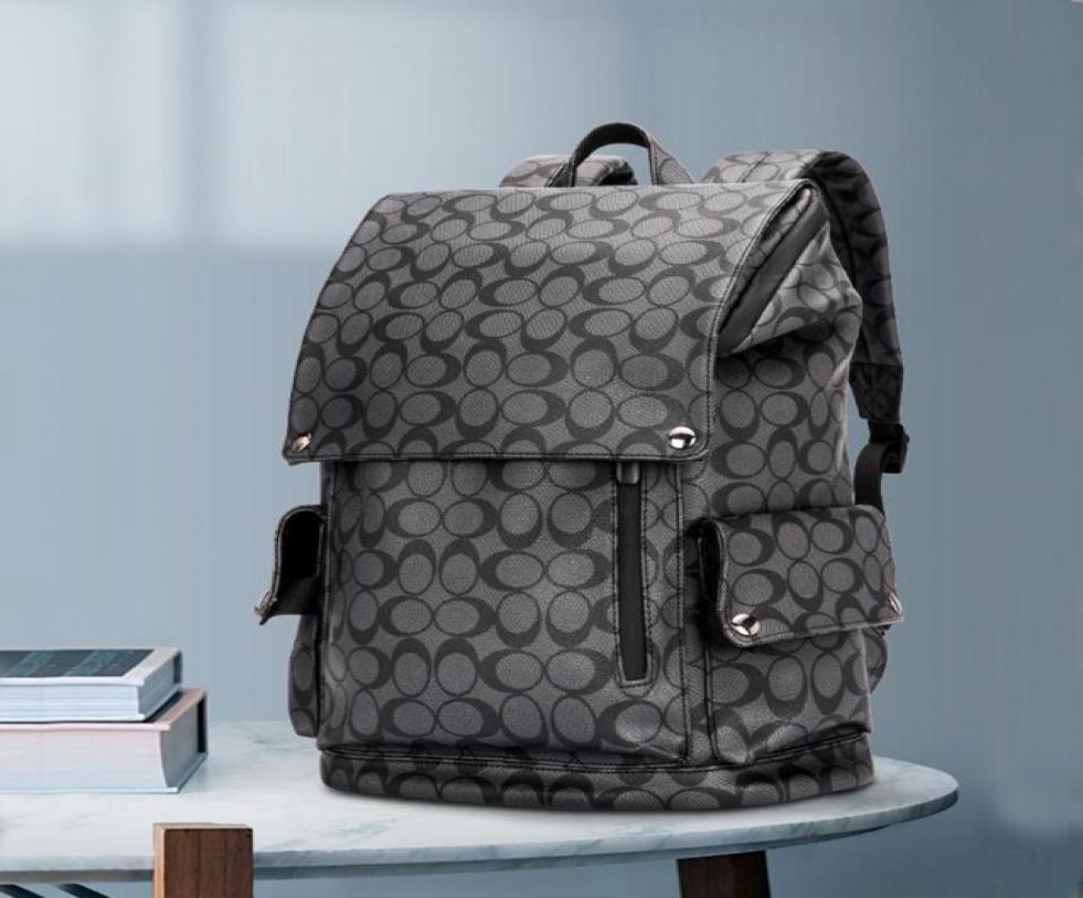 

Whole men leather shoulder bags fashion largecapacity multifunctional business and leisure computer backpacks college style c2657929, Black