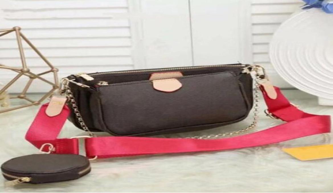 

Women Bag Handbag woman code Purse clutch shoulder messenger cross body serial number three in one flower8911202, Red