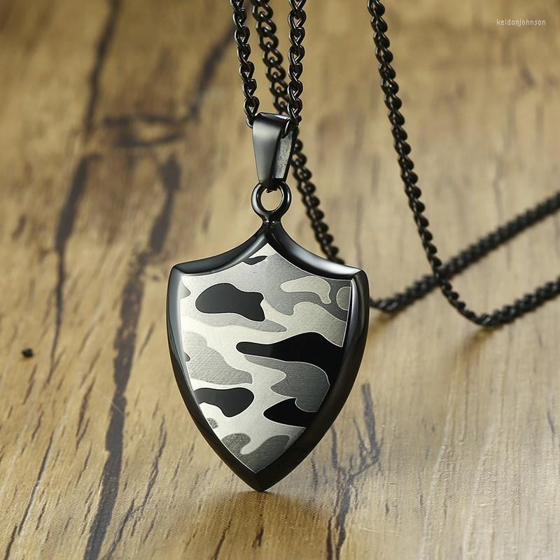 

Pendant Necklaces Military Necklace Mens Army Camouflage Shield Stainless Steel Man Male Jewelry 24 Inch