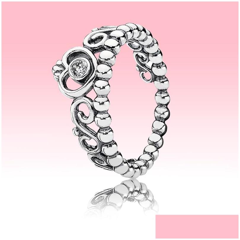 

Rings Cute Women Summer Ring Cz Diamond Jewelry With Original Box For Pandora 925 Sterling Sier Gift Princess Tiara Crown Dr Dhfhx