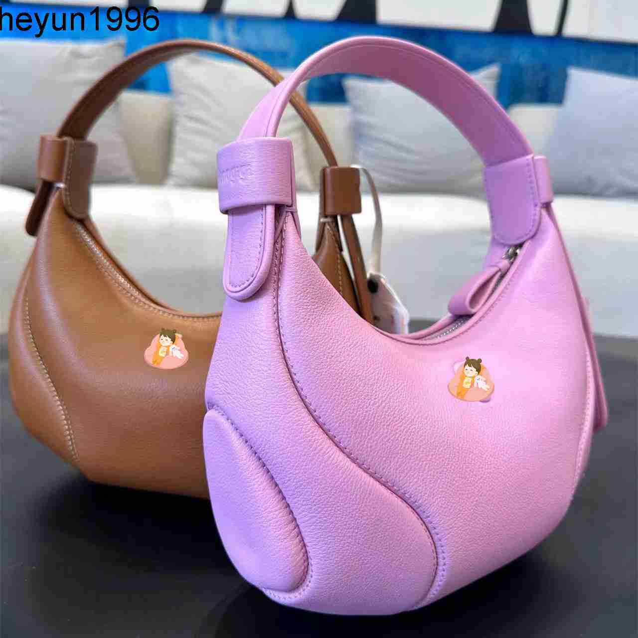 

Baseball 2023 New Underarm Design Large and Small Hand Twisted One Shoulder Crossbody Crescent Bag85, Goose yellow - baseball (mobile