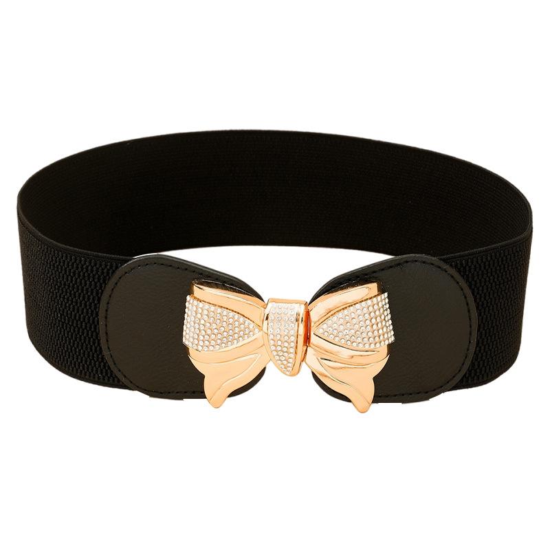 

Belts Women's Wide Waistband Elastic All Match Slim WaistbandBelts, Black