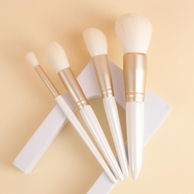 

Makeup Brushes 10 Milk Skin Pearl White Brush Soft Fur Set Eye Shadow Blush Foundation Eyeliner Lip Beauty