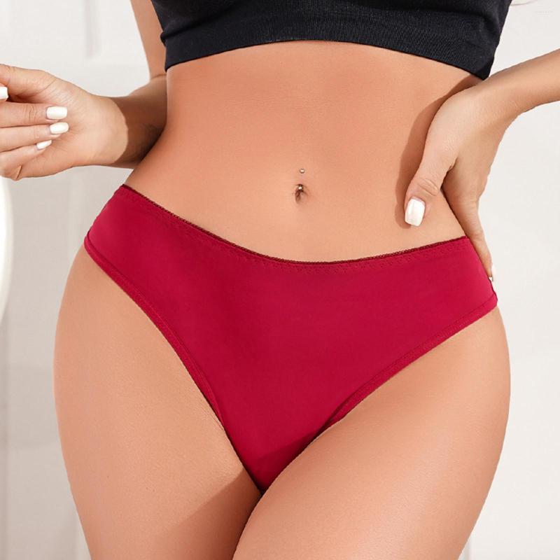 

Women's Panties Women's Seamless Underwear Sexy Low Waist Ladies Briefs, Red
