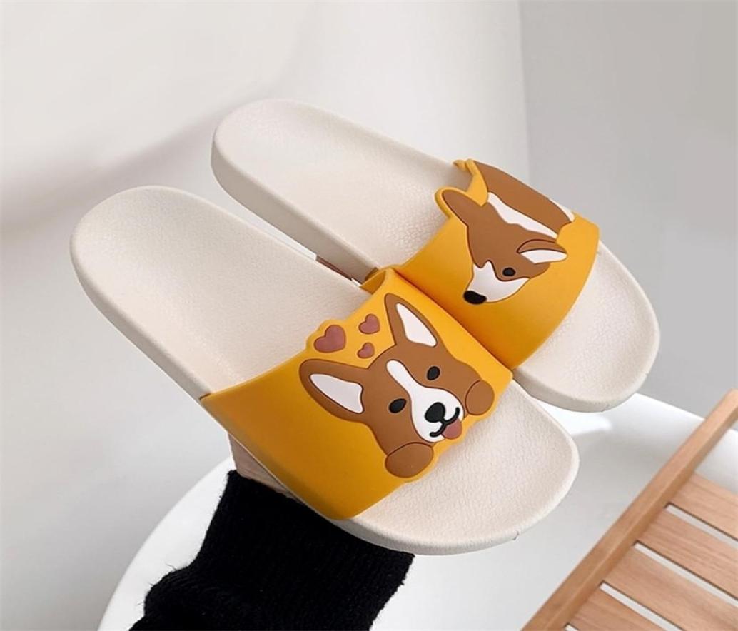 

Summer Slides Women Slippers Cartoon Dog Thick Bottom Beach Casual NonSlip Bathroom Sandals Girls Boys Shoes Zapatillas Mujer 2101268803, Black