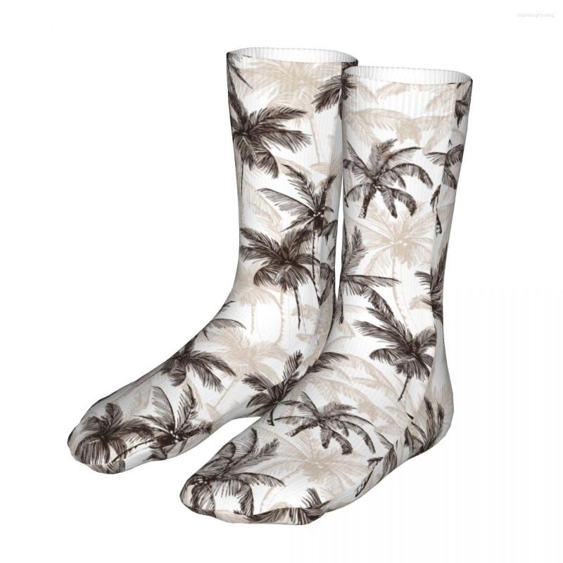 

Men's Socks Cartoon Tropical Palm Trees Woman 2023 Female Sport Sock, Black