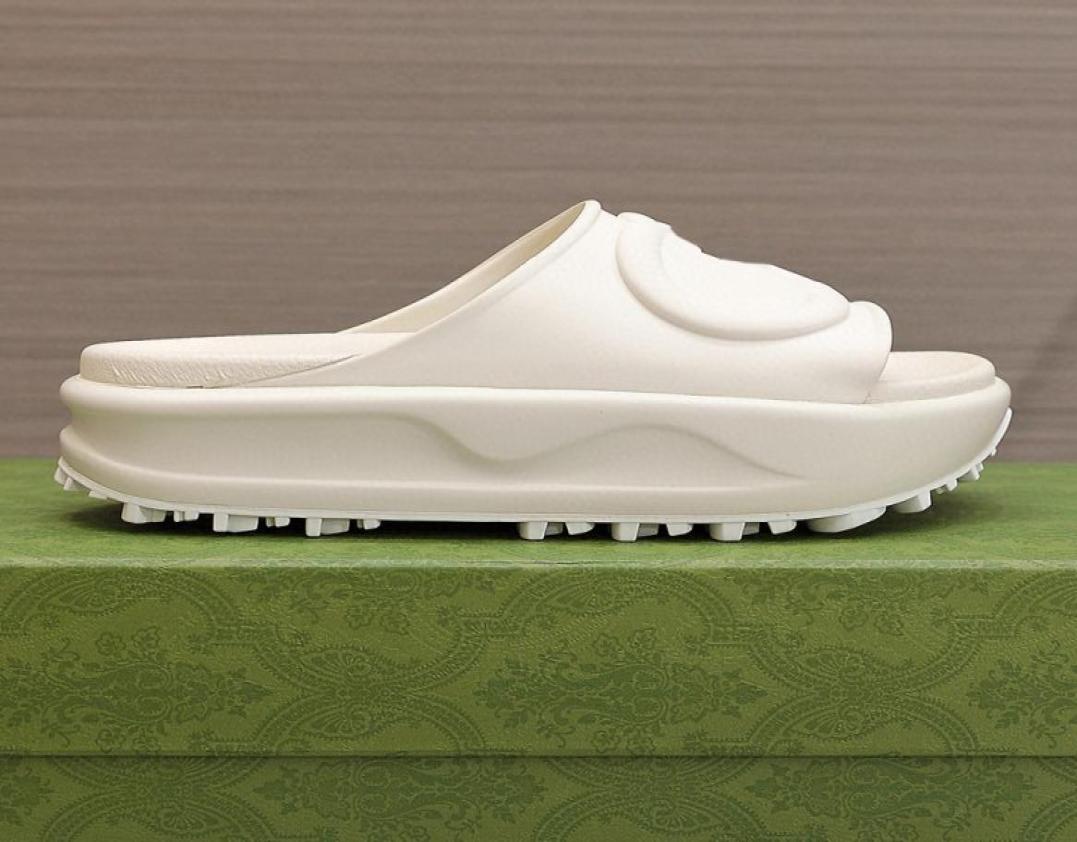 

women 2022 summer new thick soled high fashion beach flat slippers Rubber Chunky Heel Platform Sandals Thick Sports Pool Slipper S1005667, Pink