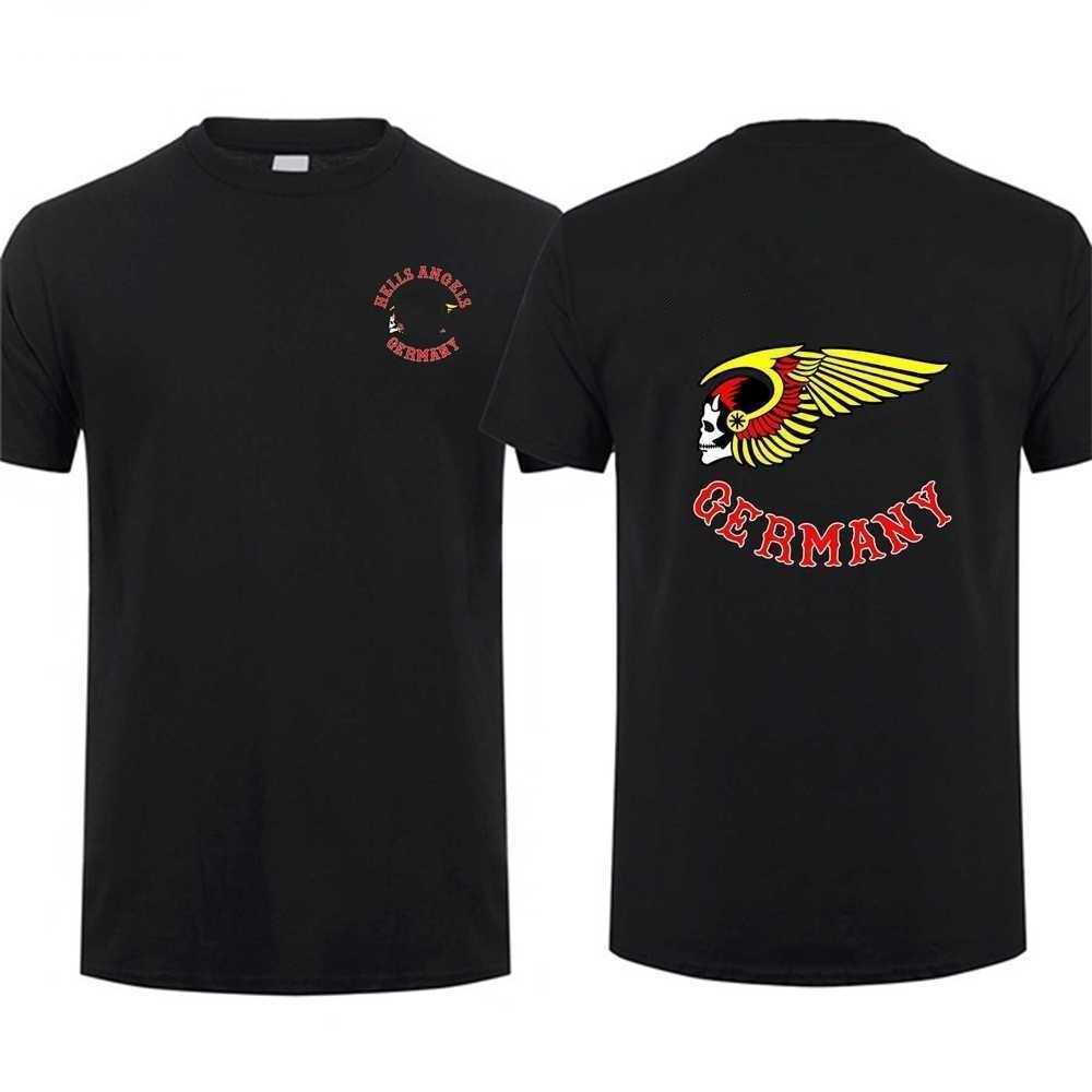 

Men's T-Shirts Amazing T Shirt Cotton Summer Man Oversized Doub-sided Hells Angels Brotherhood Short Seve Clothing Graphics Tees 0301H23 RQ7I CUBR