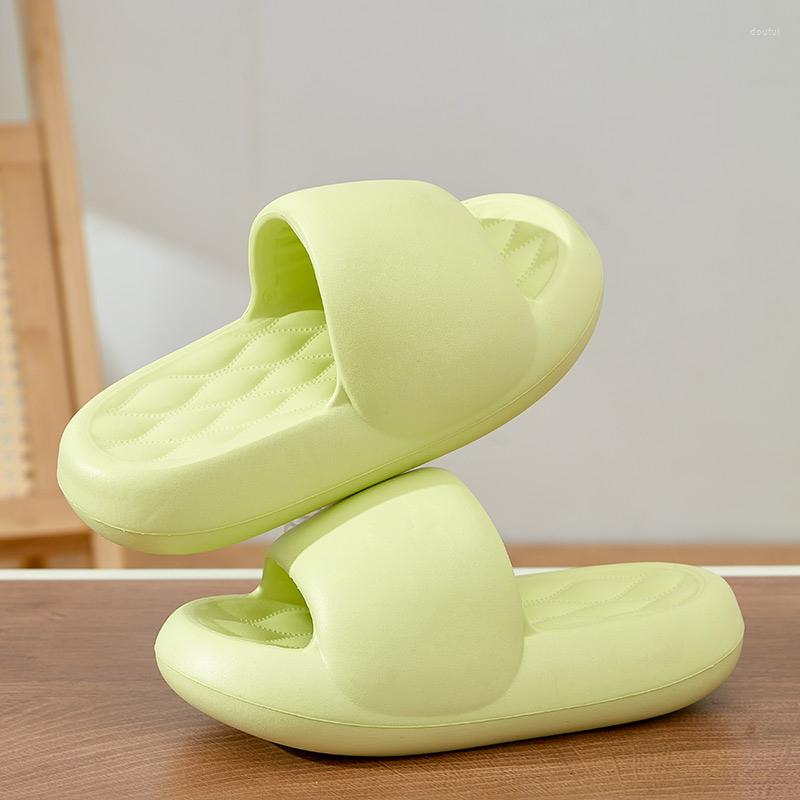

Slippers Women's Round Toe Open Candy Color Solid Simple Indoor Light Flat Shoes 2023 Summer Model..., Light green