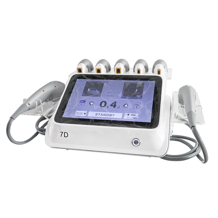 

Portable Dual Handles 20000 Shots 7 Cartridges Body Slimming Skin Tightening Facial Anti-wrinkle Machine 7d Hifu