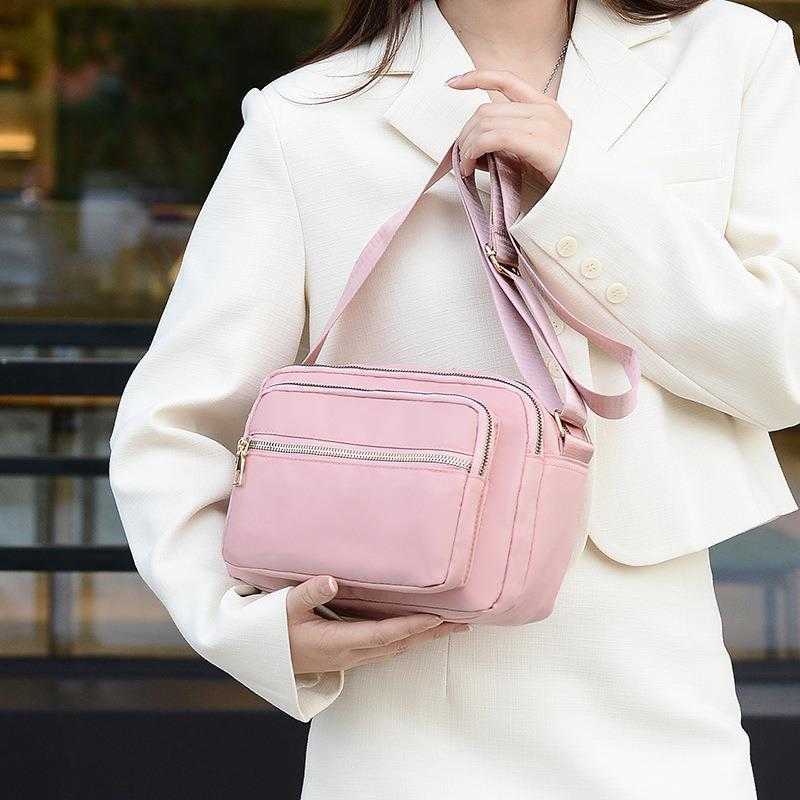 

Crossbody Womens Bag Shoulder Messenger Casual Moms Multi Layer Business Wallet Cash Bags, Red