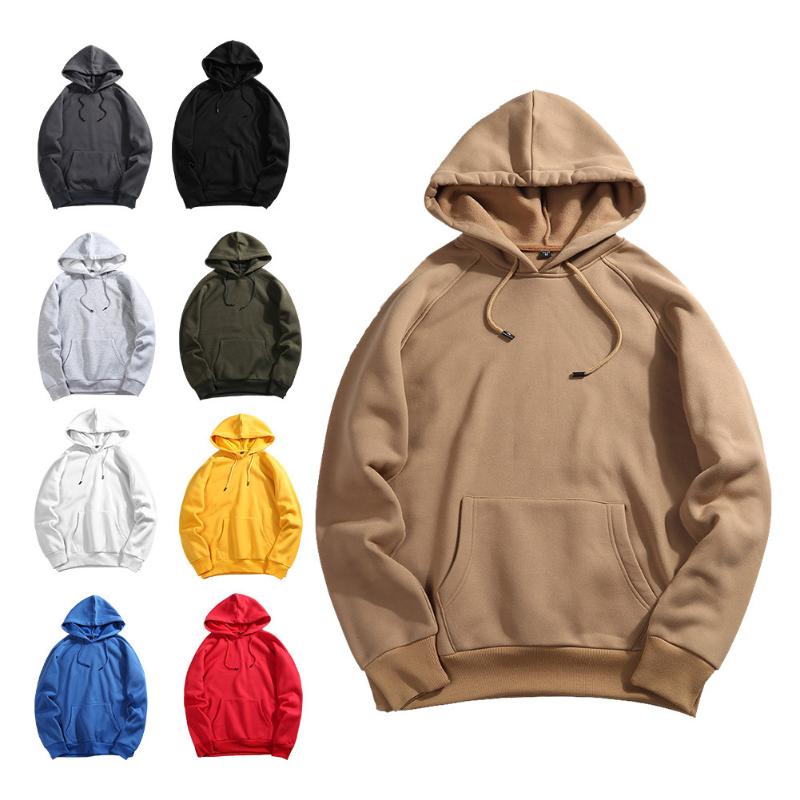 

Men' Hoodies & Sweatshirts EU Size Fashion Colorful Thicken Clothes Winter Men Hip Hop Streetwear Solid Fleece Man Hoody 2023