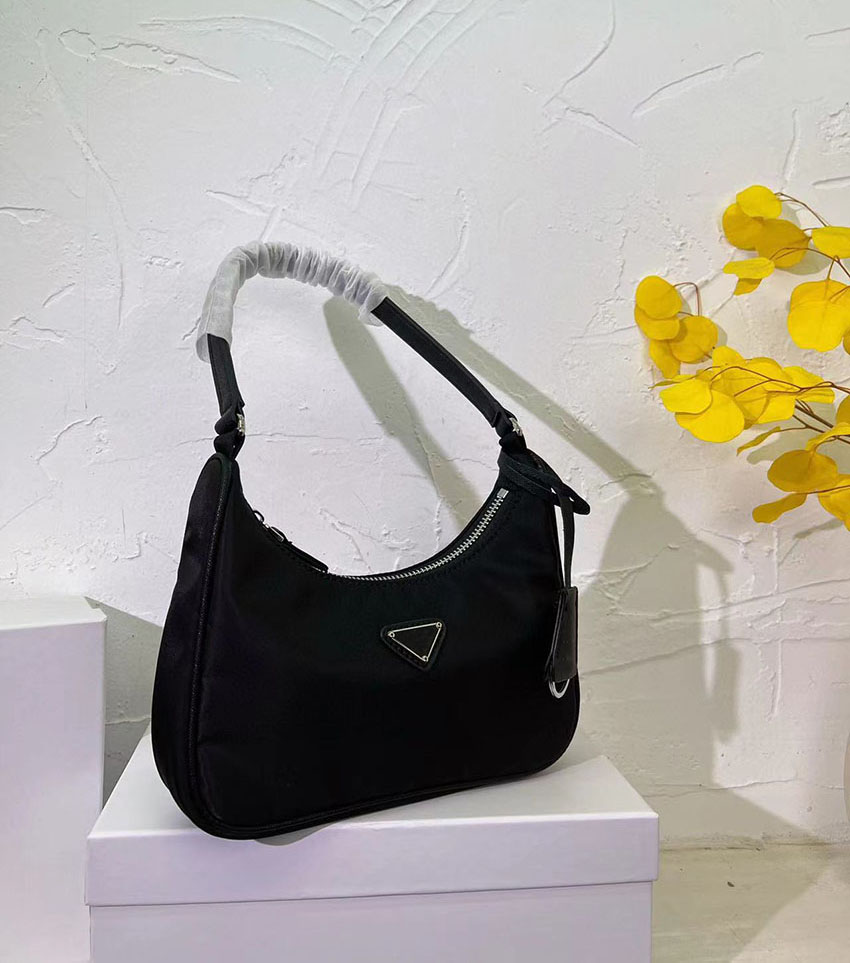 

Designer Bag nylon mini cleo Clutch Cross Body Shoulder bags Purse and handbag womens mens fashion Triangle bag, Red