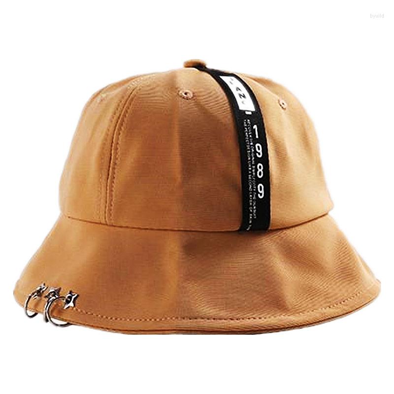 

Berets Cotton Solid Letter Bucket Hat Fisherman Outdoor Travel Sun Cap Hats For Men And Women 214, White