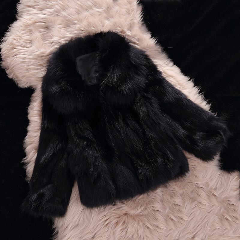 

Women' Fur & Faux Fluffy Coat Winter Women Long Sleeve Thick Warm Overcoat Femme Coats Elegant Outwear 2023 Jacket, Black