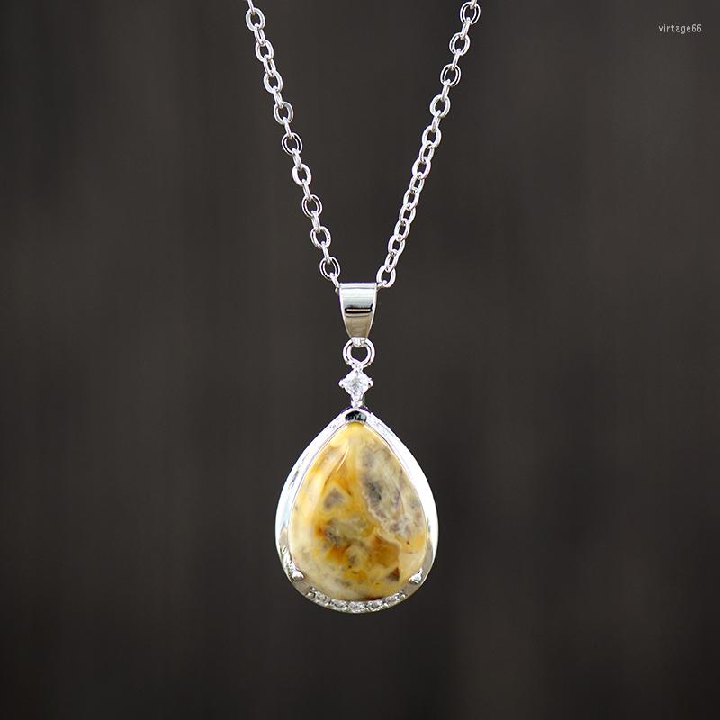 

Pendant Necklaces Classy Women Crazy Onyx Stone Waterdrop Link Chain Chokers Necklace Designer Couples Jewelry Femme Bijoux