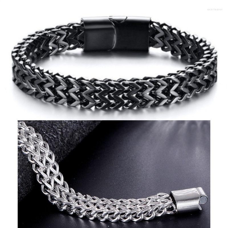 

Bangle Latest Creative Design Stainless Steel Chain Magnet Bracelet For Men Punk Rap Hip Hop Rock Street Jewelry