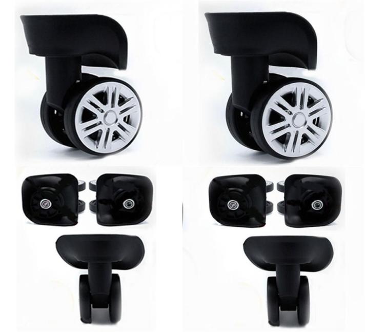 

1 Pair DIY Replacement Luggage Wheels for suitcases Repair Hand Spinner Caster Wheels Parts Trolley Rubber Trunk Wheel Black 220506600328