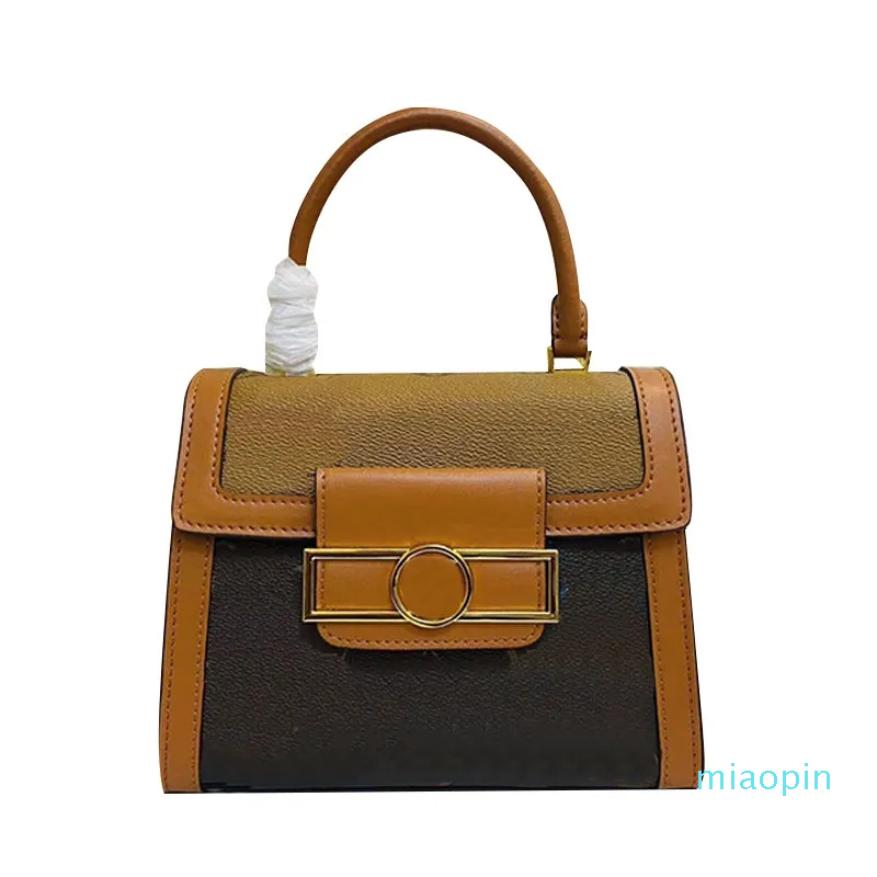 

2023-Women Handbags Purse Metis Tote Bag Women Crossbody Bags Old Flower Letters Removable Strap Genuine Leather Designer Handbag, Black