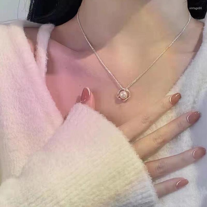 

Pendant Necklaces Fashion Simple Beads INS Niche Design Aesthetic Personality Geometric Street S Lady Temperament Necklace