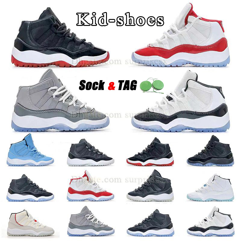 

jumpman 11 original kid shoes 11s basketball shoes cherry bred cool grey kids sneaker child shoe infant toddler university blue snakeskin boys and gilrls trainers 4y, D03 green high 26-35