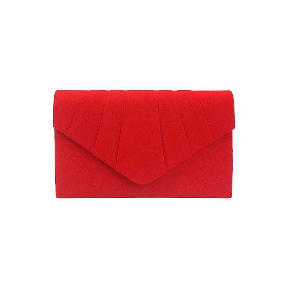 

Womens Fashion Bags Style Solid Color Velvet Pleated Clutch Dinner Bag, Sapphire blue