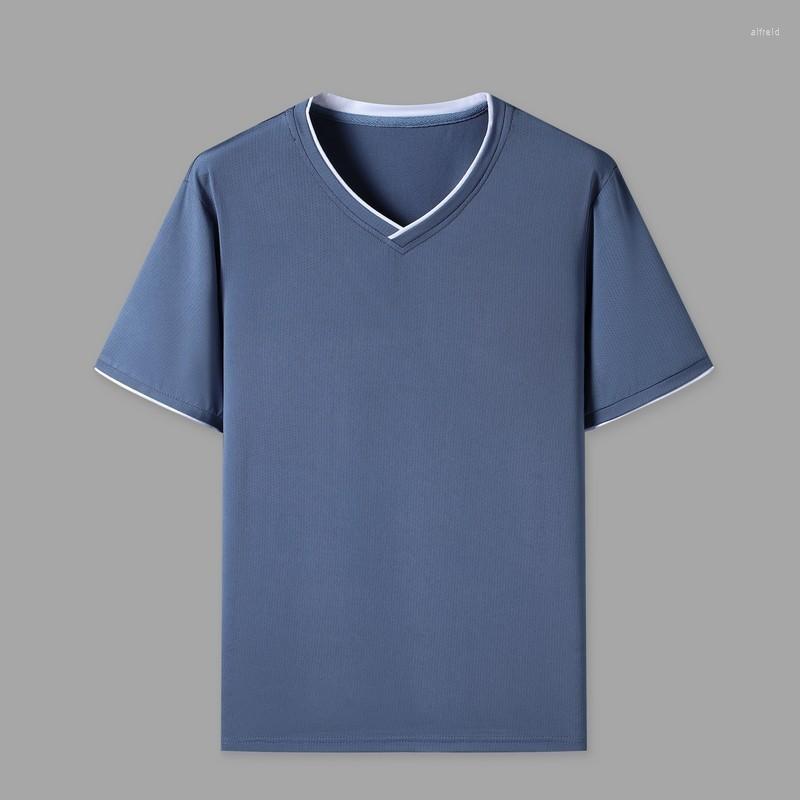 

Men' T Shirts Summer Mens Tee V Neck Brand Men T-shirt Casual 2023 Fashion Oversize Short Sleeve Tshirt Male Loose Tops Solid, Abdl2301 white