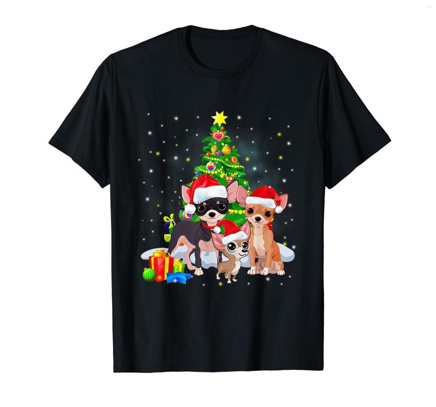 

Men' T Shirts Chihuahua Christmas Tree Xmas Gift For Dog Lover T-Shirt-Men' T-Shirt-Black, Men-darkpurple