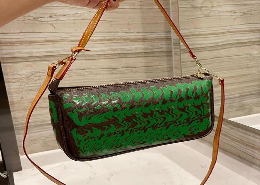 

high quality Designers Bags Paris Vintage Letters Graffiti Underarm Shoulder Handbag Leather Crossbody Pouch Handbags TOP Designer7969363, Champagne