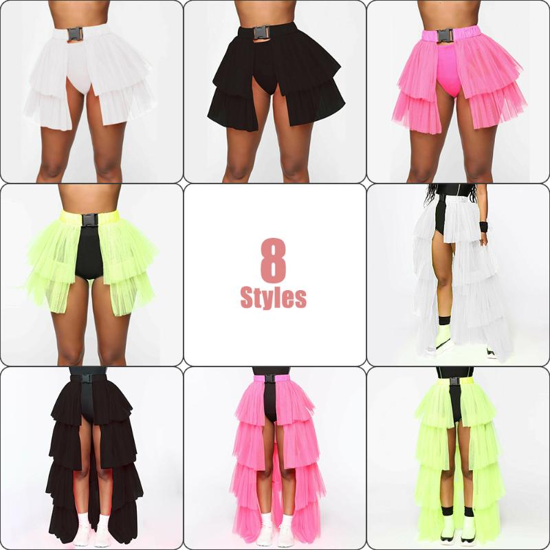 

Skirts Womens Tutu Skirt Mesh Tulle High Low Bustle Dancing Petticoat Fluffy Underskirt Clubwear Party DressSkirts, 03