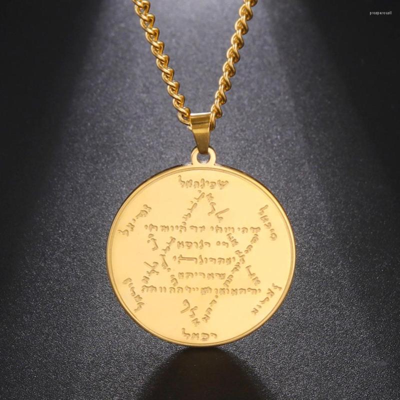 

Pendant Necklaces Dawapara Kabbalistic Amulet Necklace For Spiritual Protection Negative Energy Cleansing Jewish Exorcism Stainless Steel