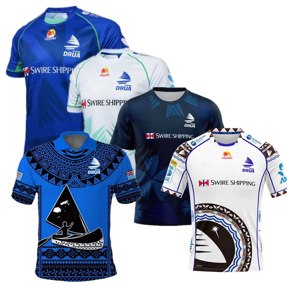 

Men' t Shirts 2023 Fashion New Rugby Jerseys T-shirts 2024 Fijian Drua Culture Fiji 7s Home Away Custom Name and Number