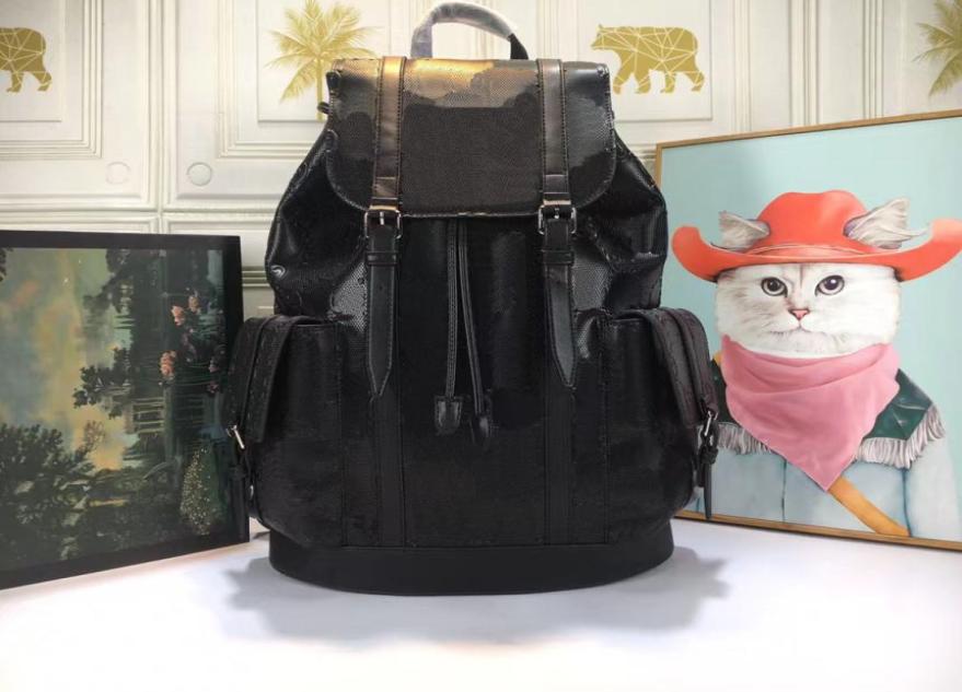 

Fashion European And American style Luxury designer bags Printed embossed leather fashion large volume backpack shoulder bag avail2011122, Sky blue