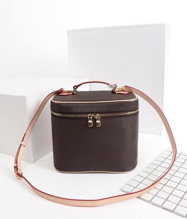 

VANITY NICE BB PM NICE Mini Handbag Purse Womens Cowhide Leather Canvas vanity Case Crossbody Shoulder Cosmetic Bags M44496 M444957491714, Dark grey