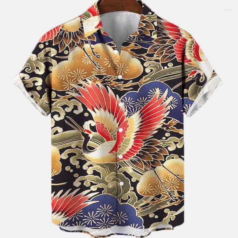 

Men' Casual Shirts Bird Costumes Vacation Vintage Clothes For Men 3D Checked Floral Blouse Pattern High Quality Luxury Men' Shirt, E01-jdcs00579