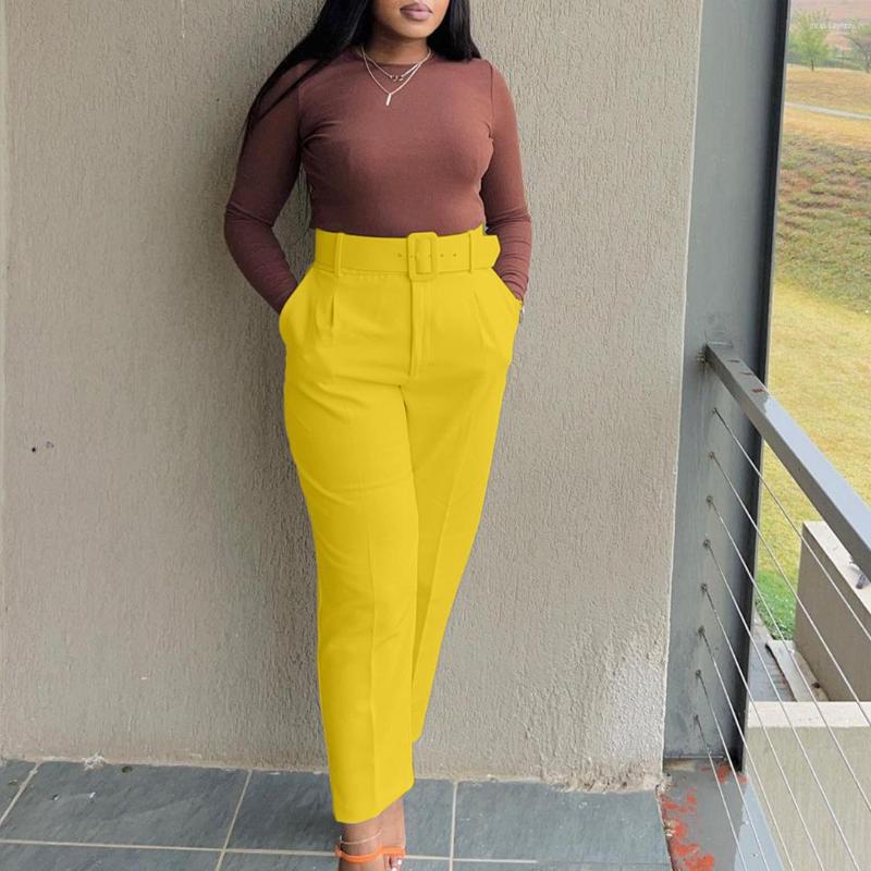

Ethnic Clothing African Clothes For Women Autumn High Waist Solid Color Long Pant