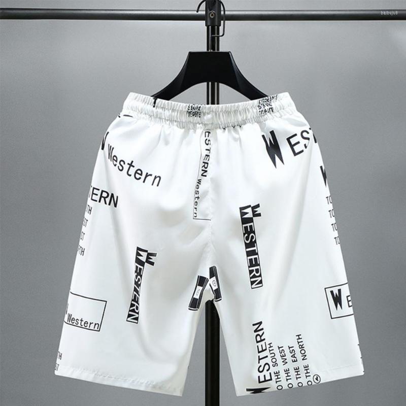 

Men's Shorts Cool Men Summer Loose Drawstring Beach Workout Knee Length, Black