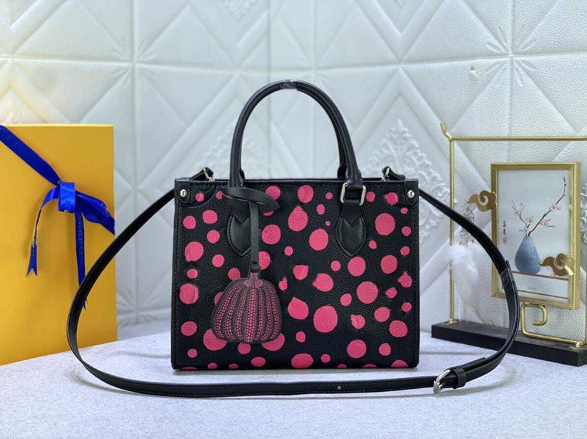 

YK The tote bag ONTHEGO PM MM WOMEN luxury designer bags Embossing genuine leather totes handbags messenger crossbody travel shoulder bag briefcase Wallet M46418, Red