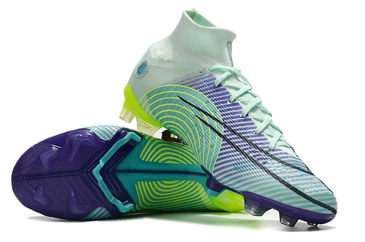 

Mercurial Superfly Soccer Shoes 8 Elite Blueprint FG Cristiano Ronaldos Football Boot Sapphire Dream Speed 5 Prism Shadow Flames Impulse Pack Mbappes Cleats38-48, Color6