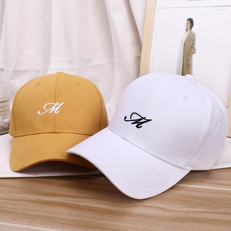 

Ball Caps Women's Summer Sun Hats Korean Version Of The Tide Fashion Letter Embroidery Couple Baseball Men's Autumn Wild Outdoor Cap, Zmbq232-bai se