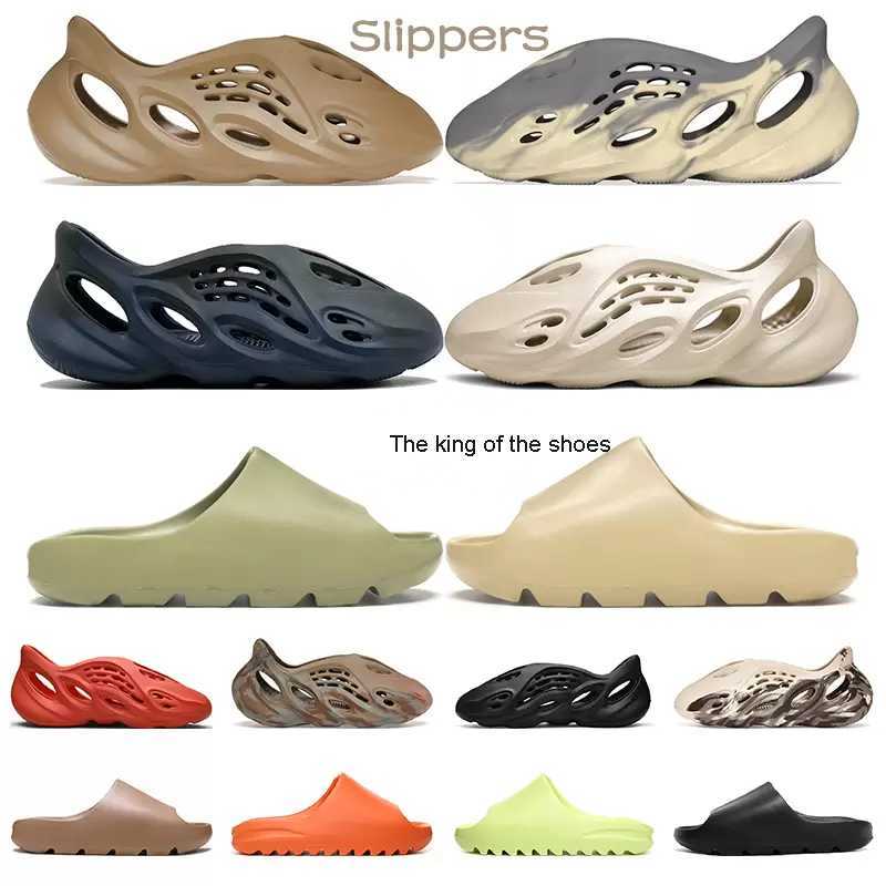 

Slippers OP23 men woman Foam Runner Comfortable EVA Sandals Sliders Vermillion Flax Glow Green Soot Onyx Black Bone Resin Desert Sand Sulfur, Brown