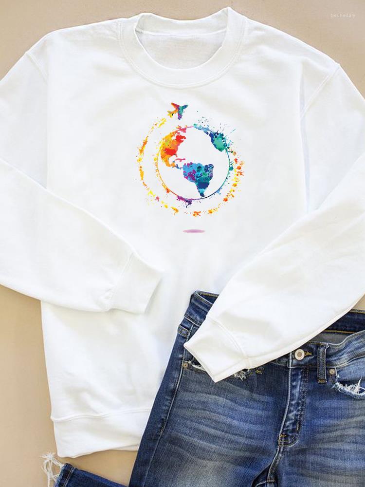 

Women's Hoodies Clothing Women Clothes Pullovers Autumn Spring Casual Print Fashion World Travel Style Cute Wear Graphic Sweatshirts, Pjnew28736