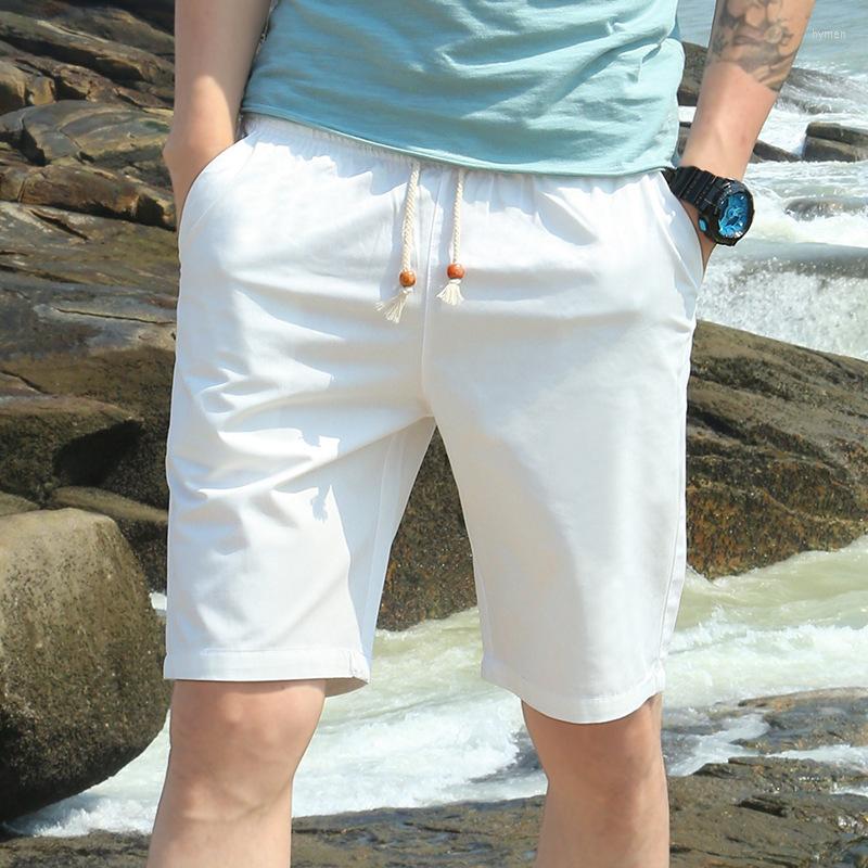 

Men's Shorts Summer Men's Drawstring Elastic Beach Solid Casual Vacation Streetwear Pants For Daily Life Soft Fabric Loose, Khaki
