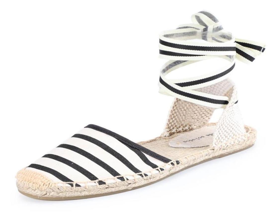 

Tienda Soludos Espadrilles Shoes Summer Women039s Strappy Offduty Days Outsole Women Flats Gladiator Gingham Ankle Strap Sanda7148925, Black