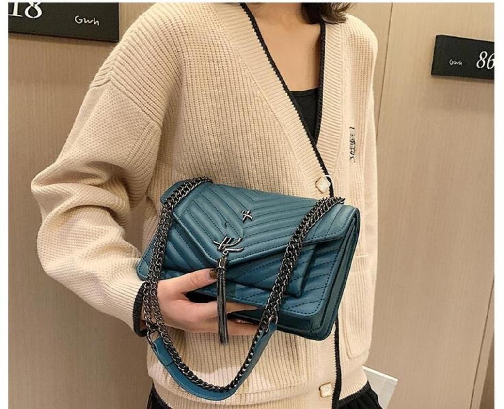 

Fashion Women039s Bag Small Fragrant Style Lingge Chain Shoulder Crossbody Messenger handbags 0357849237, Multi