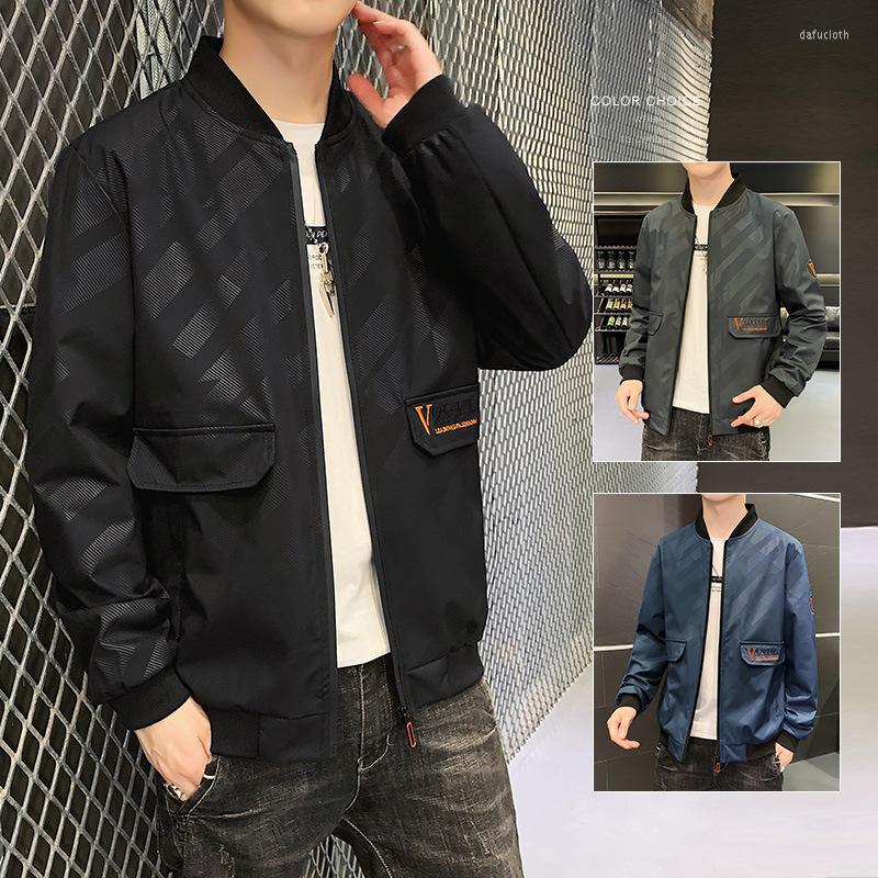 

Men's Jackets Bomber Jacket Men Long Sleeve Military Tactical Trench Coat Stand-up Collar Business Casual Coats Spring Autumn Tops, Black-2026